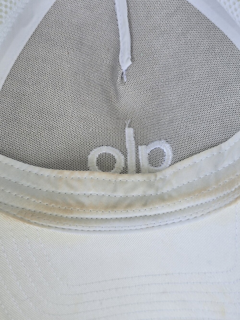 Alo Yoga White Trucker Hat Mesh Snapback Embroidered Logo Unisex Cap - Picture 8 of 9